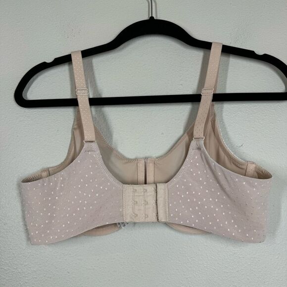 Wacoal Back Appeal Underwire Bra Neutral Cream Blush Pink Size 36D 855303 - Picture 2 of 7